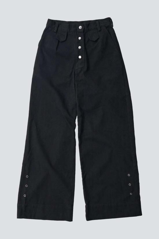  Burrough 스트레이트 팬츠 버로우 블랙 와이드 레그 소방관 팬츠 - OTHER BRANDS