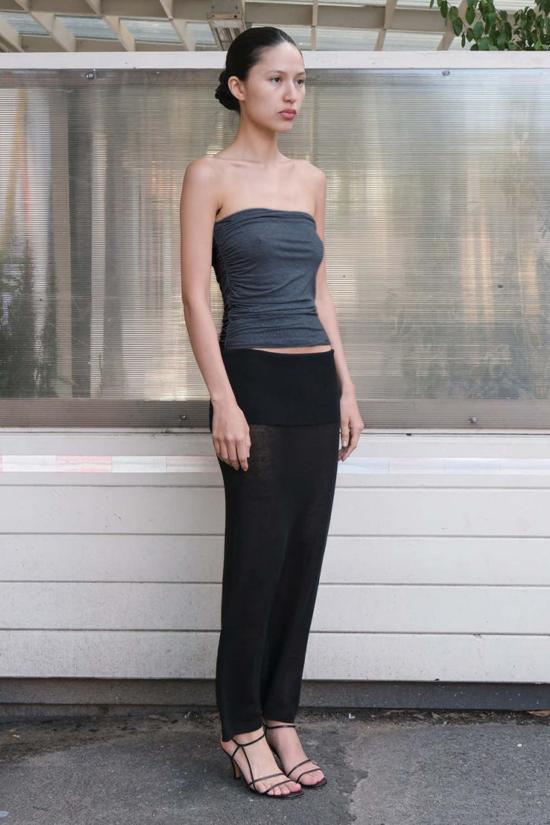  길 롱 스커트 젤 대니 스커트 블랙 - GEEL