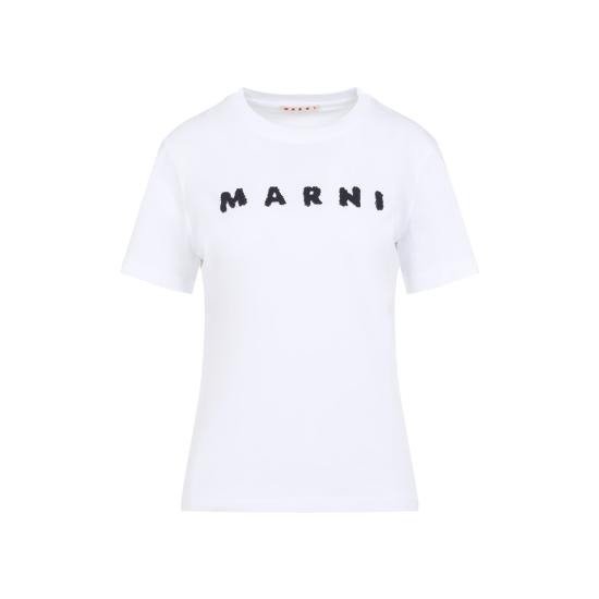 25FW 마르니 반팔 티셔츠 THJE0293P8 USCX42 SLW01 LILY WHITE - MARNI