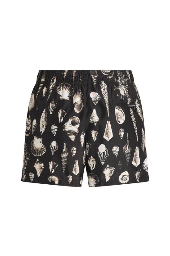 25FW 돌체앤가바나 스윔팬츠 M4F34TFIM62HN5PI BLACK FDO SHELLS - DOLCE & GABBANA