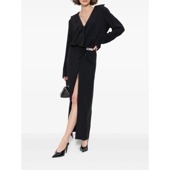 25FW 디 아티코 롱 원피스 251WCW00242 ACC001AA 100 BLACK - THE ATTICO