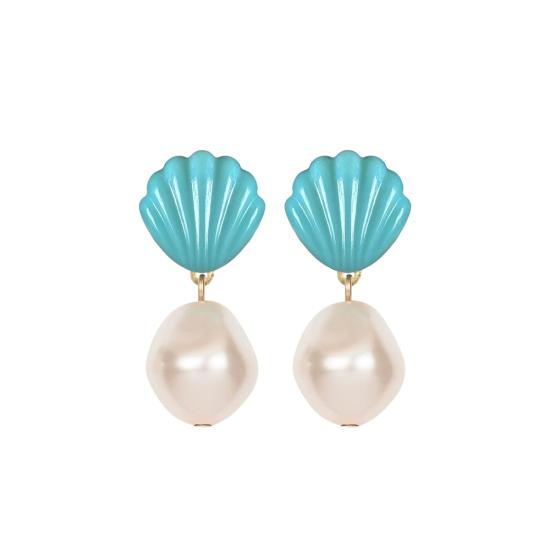 25FW 제니퍼 베어 이어링 118RB9 TURQU BLUE WHITE