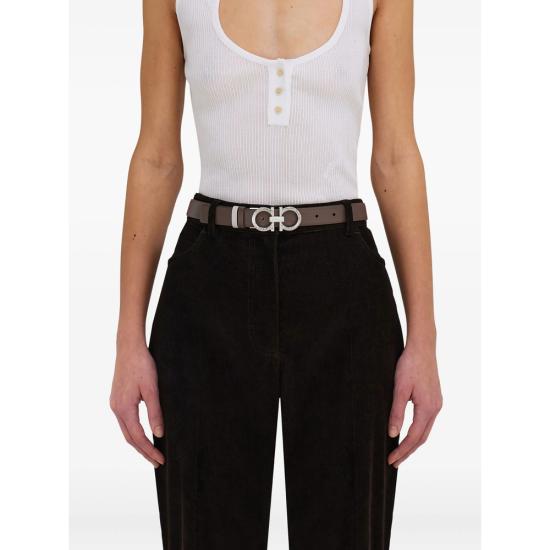 25FW 살바토레 페라가모 레귤러 벨트 230419 0786303 CA HA BROWN - SALVATORE FERRAGAMO