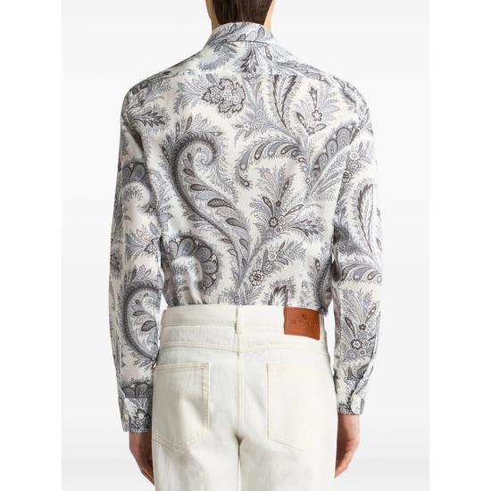 25FW 에트로 긴팔 셔츠 99SA5L1 MRIB0001 X0803 GREY WHITE - ETRO