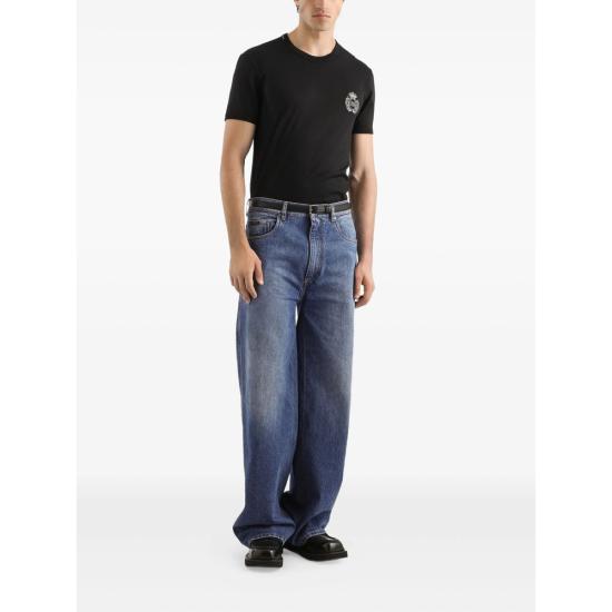 25FW 돌체앤가바나 반팔 티셔츠 G8PV1Z G7PJ6 N0000 BLACK - DOLCE & GABBANA