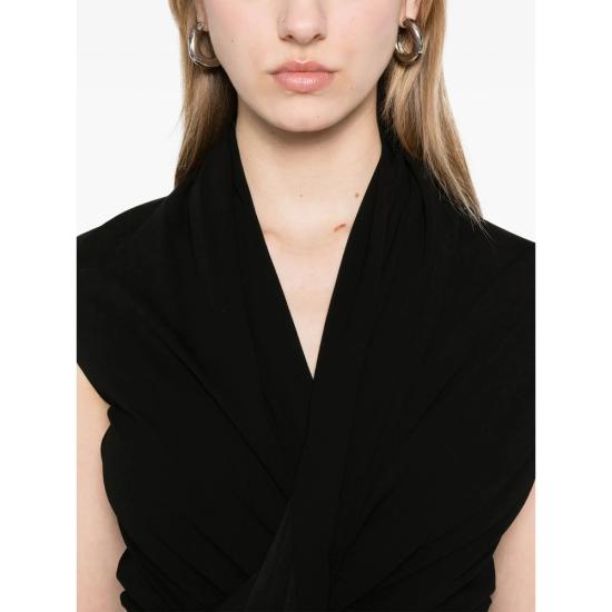 25SS 발렌시아가 미디 원피스 831200 TRV23 1000 BLACK - BALENCIAGA