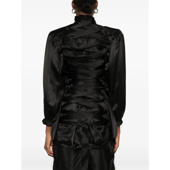 25SS 발렌시아가 블라우스 831650 TMN09 1000 BLACK - BALENCIAGA