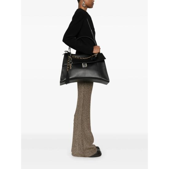 25SS 발렌시아가 아워글래스 소프트 핸드백 810732 2ABLW 1000 BLACK - BALENCIAGA