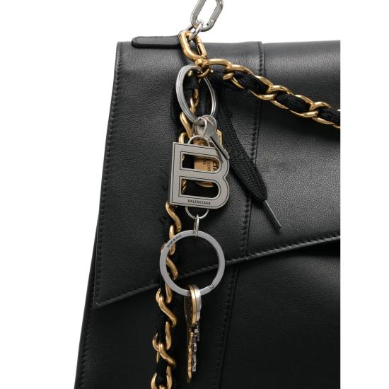 25SS 발렌시아가 아워글래스 소프트 핸드백 810732 2ABLW 1000 BLACK - BALENCIAGA