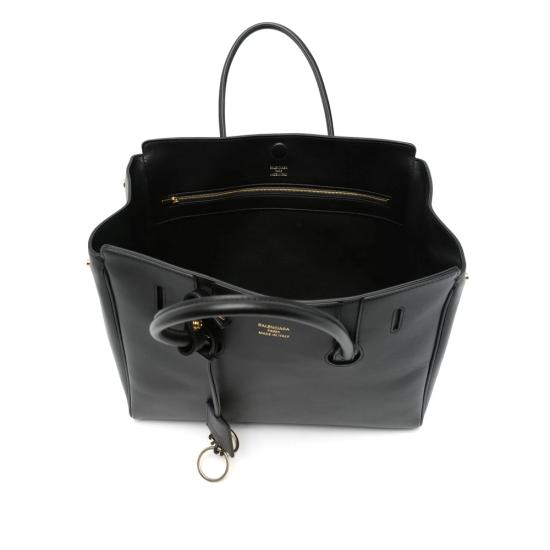 25SS 발렌시아가 크로커다일 이펙트 탑 핸들 숄더 백 813357 2ABAV 1000 BLACK - BALENCIAGA