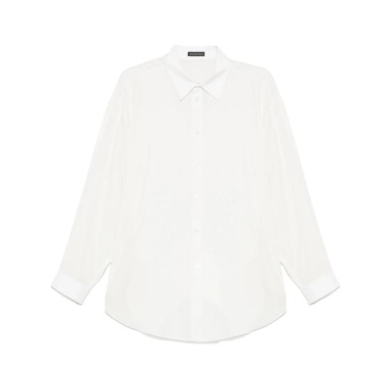 25SS 발렌시아가 셔츠 814019 TRO37 9012 WHITE