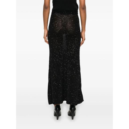 25SS 발렌시아가 롱 스커트 813119 T7196 1000 BLACK - BALENCIAGA