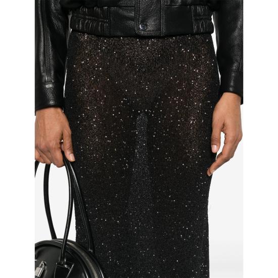 25SS 발렌시아가 롱 스커트 813119 T7196 1000 BLACK - BALENCIAGA