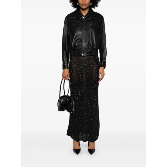 25SS 발렌시아가 롱 스커트 813119 T7196 1000 BLACK - BALENCIAGA