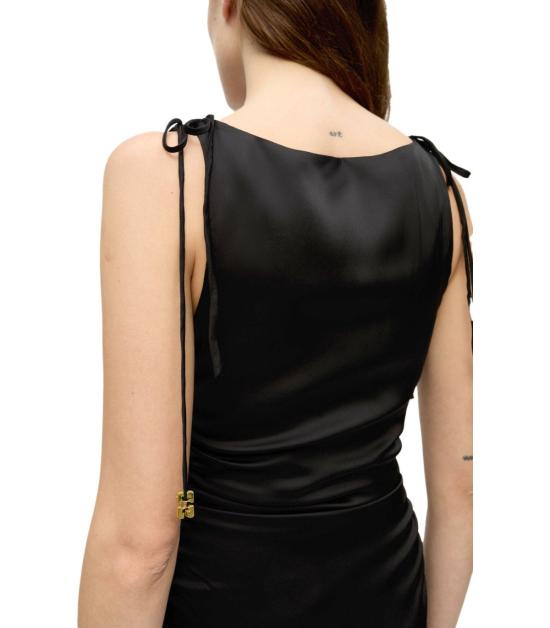 25SS 가니 롱 원피스 W0381 099 34 Black - GANNI