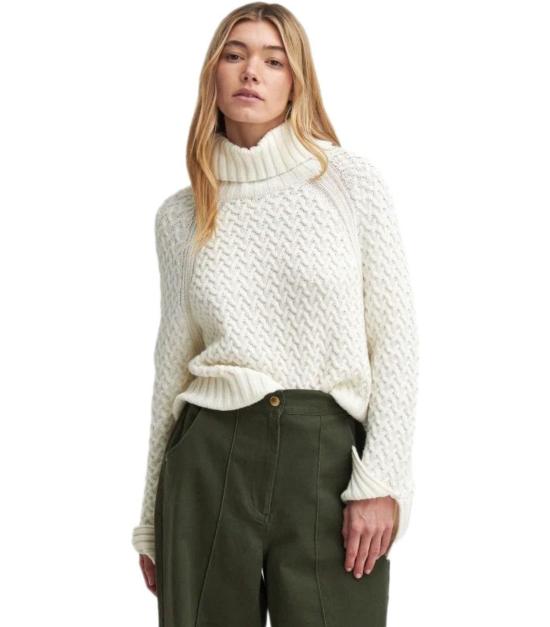  바버 터틀넥 LKN1589 WH51 8 White - BARBOUR