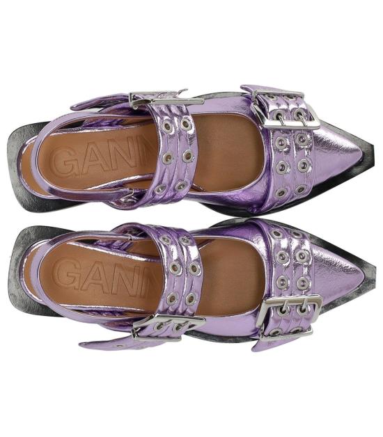 25SS 가니 플랫 슈즈 S2874 476 37 Purple - GANNI