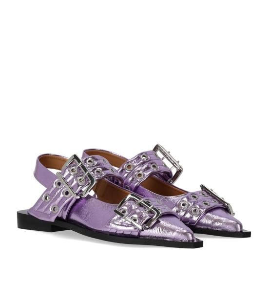 25SS 가니 플랫 슈즈 S2874 476 37 Purple - GANNI