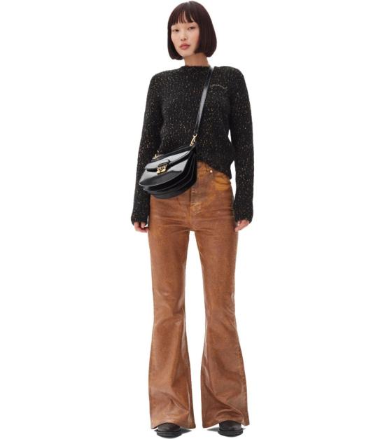 24FW 가니 긴팔 티셔츠 K2276 099 S Black - GANNI