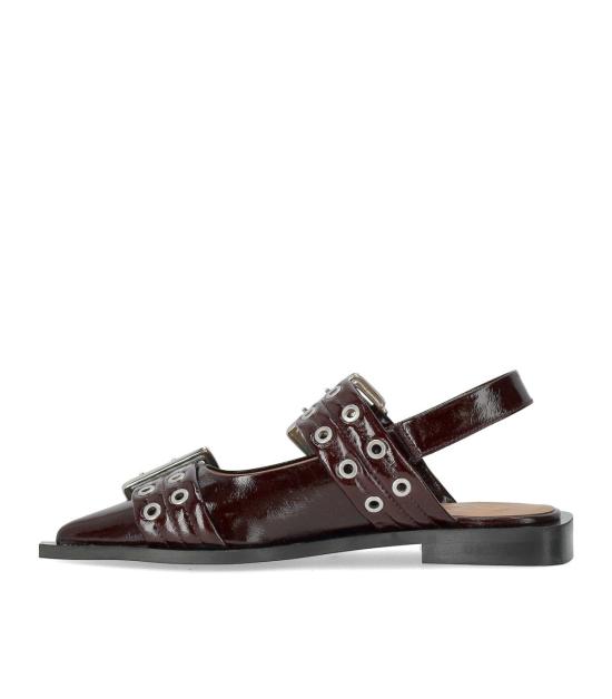 25SS 가니 페미닌 버클 발레리나 S3086 436 37 Red - GANNI