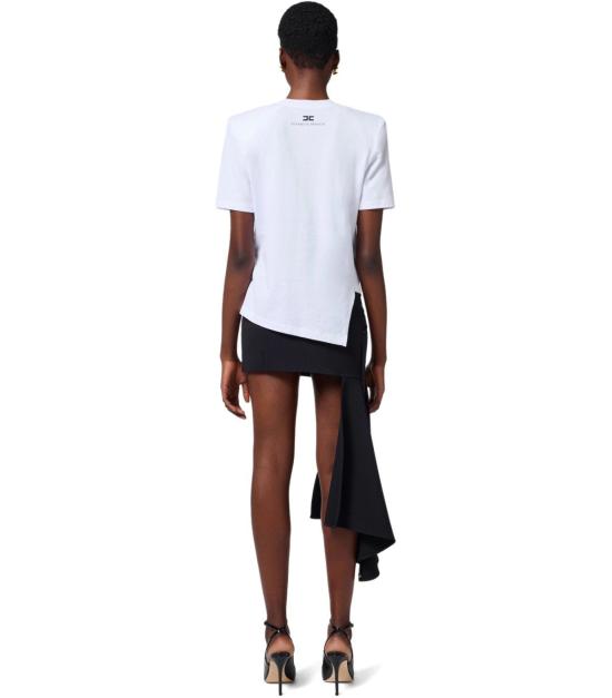 25SS 엘리자베타프랜치 반팔 티셔츠 MA03451E2 270 38 White - ELISABETTA FRANCHI