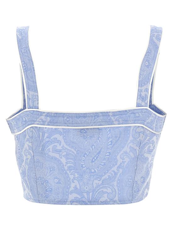 25SS 에트로 민소매 티셔츠 WRJA010199TJ562B1581 Light Blue - ETRO