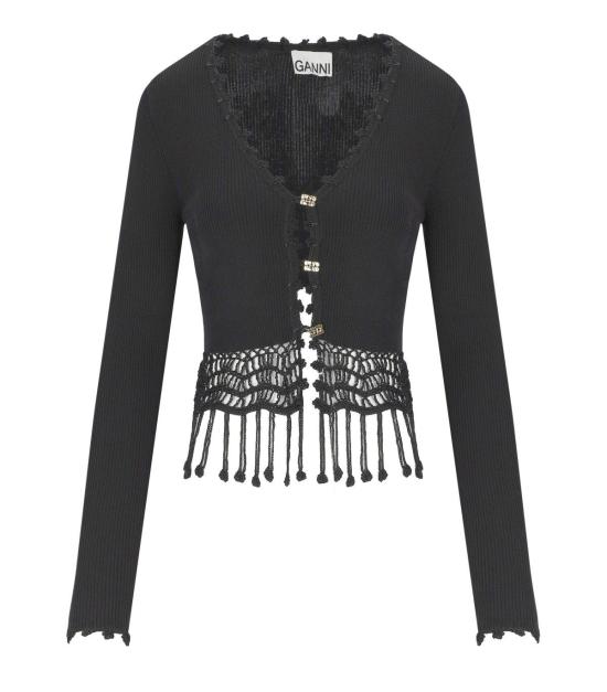 25SS 가니 가디건 K2433 099 XS Black
