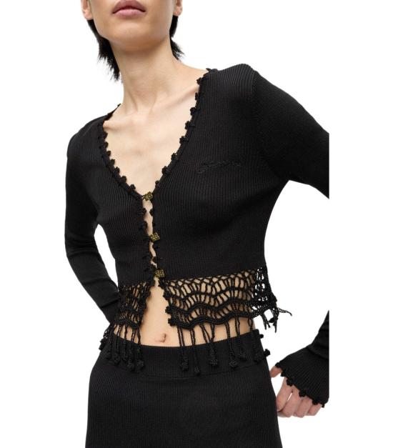 25SS 가니 가디건 K2433 099 XS Black - GANNI