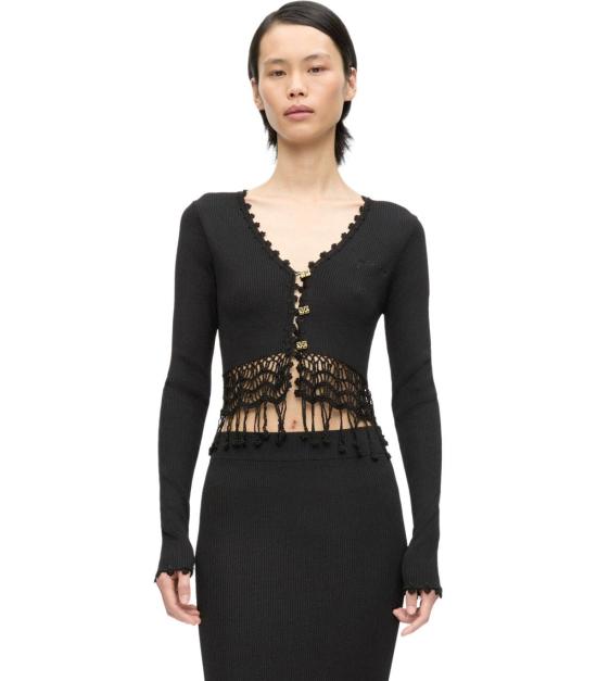 25SS 가니 가디건 K2433 099 XS Black - GANNI