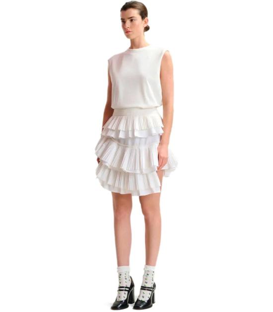 25SS 에센셜앤트워프 숏 스커트 HUPAUL WH00 34 White - ESSENTIEL ANTWERP