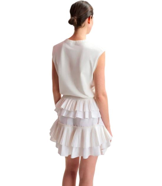 25SS 에센셜앤트워프 숏 스커트 HUPAUL WH00 34 White - ESSENTIEL ANTWERP