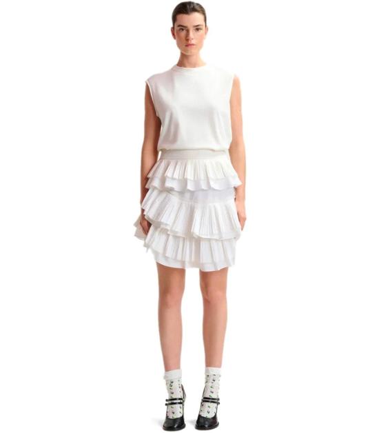 25SS 에센셜앤트워프 숏 스커트 HUPAUL WH00 34 White - ESSENTIEL ANTWERP