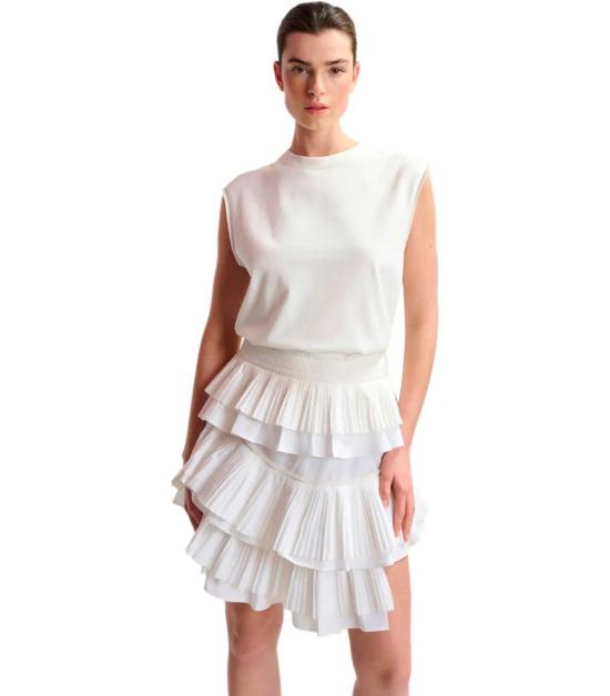 25SS 에센셜앤트워프 숏 스커트 HUPAUL WH00 34 White - ESSENTIEL ANTWERP