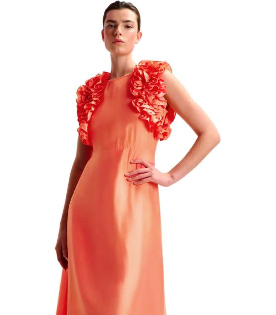 25SS 에센셜앤트워프 미디 원피스 HEXICO LG25 34 Orange - ESSENTIEL ANTWERP