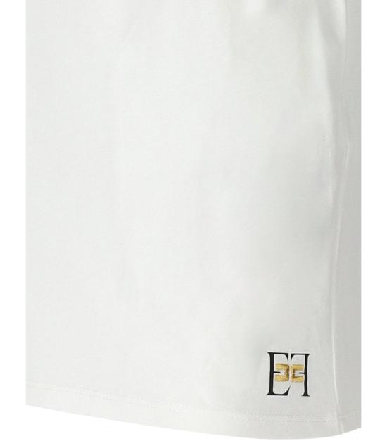 25SS 엘리자베타프랜치 반팔 티셔츠 MA02851E2 270 38 White - ELISABETTA FRANCHI
