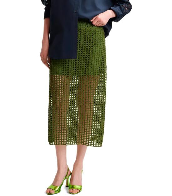 25SS 에센셜앤트워프 롱 스커트 HANDKERCHIEF KG14 34 Green - ESSENTIEL ANTWERP