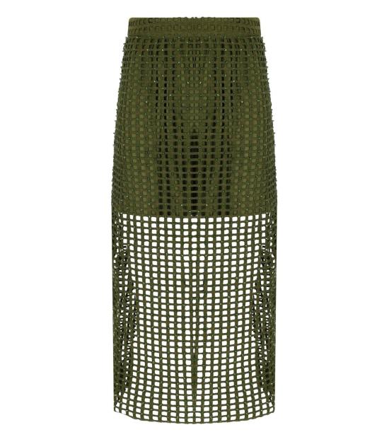 25SS 에센셜앤트워프 롱 스커트 HANDKERCHIEF KG14 34 Green