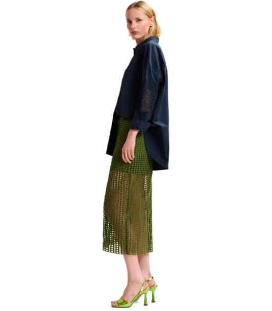 25SS 에센셜앤트워프 롱 스커트 HANDKERCHIEF KG14 34 Green - ESSENTIEL ANTWERP