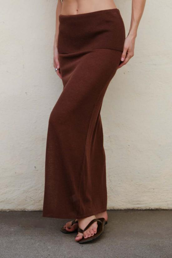  길 롱 스커트 젤 대니 스커트 브라운 - GEEL