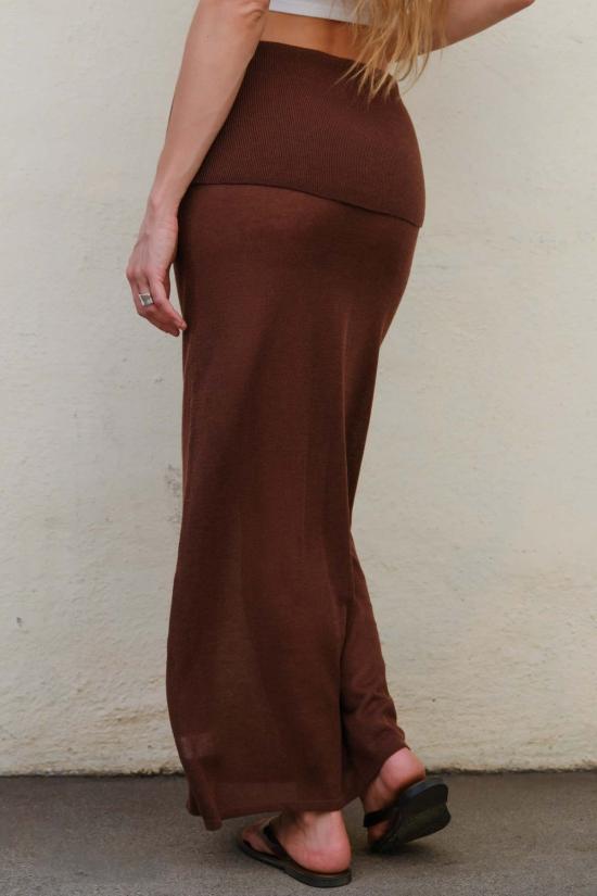  길 롱 스커트 젤 대니 스커트 브라운 - GEEL