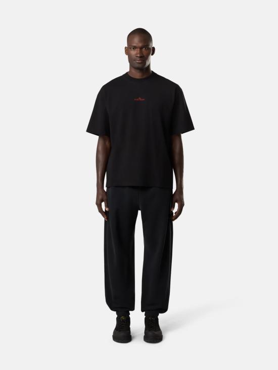 25FW 스톤 아일랜드 6200004  코튼 플리스 루즈 핏 조거 트레이닝/조거 팬츠 K2S15 6200004 S0A20 V0029 Black - STONE ISLAND