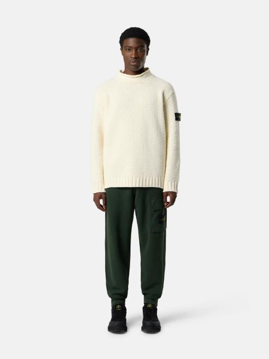 25FW 스톤 아일랜드 6200003 오다닉 코튼 플리스 레귤러 핏 조거 트레이닝/조거 팬츠 K2S15 6200003 S0A20 V005E Juniper - STONE ISLAND