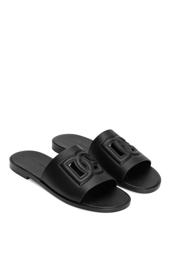 25FW 돌체앤가바나 뮬/슬리퍼 A80397AO602 80999 Black - DOLCE & GABBANA