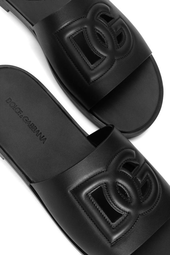 25FW 돌체앤가바나 뮬/슬리퍼 A80397AO602 80999 Black - DOLCE & GABBANA