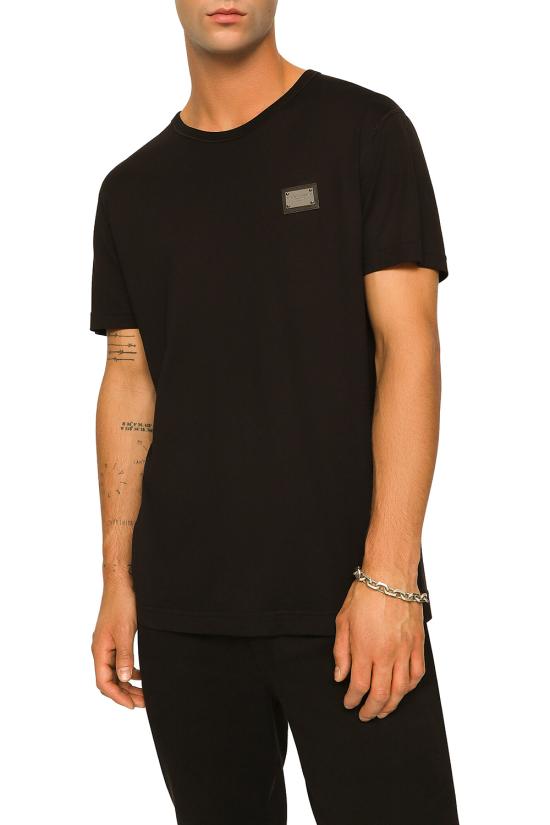 25FW 돌체앤가바나 반팔 티셔츠 G8PT1TG7F2I N0000 Black - DOLCE & GABBANA