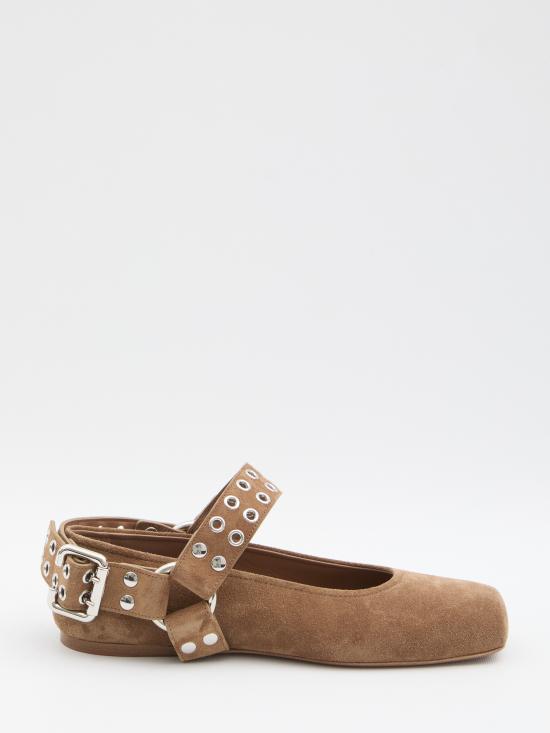25FW 알라이아 뮬/슬리퍼 AA3A041CK177 BROWN