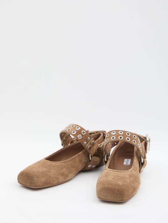 25FW 알라이아 뮬/슬리퍼 AA3A041CK177 BROWN - ALAIA