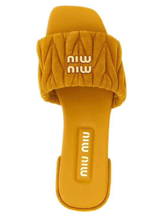 25FW 미우미우 뮬/슬리퍼 5XX605F010M2VF0R55 Brown - MIU MIU