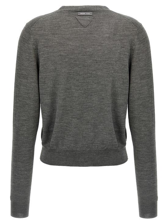 25FW 프라다 가디건 P25N50SOOO16SWF0480 Gray - PRADA