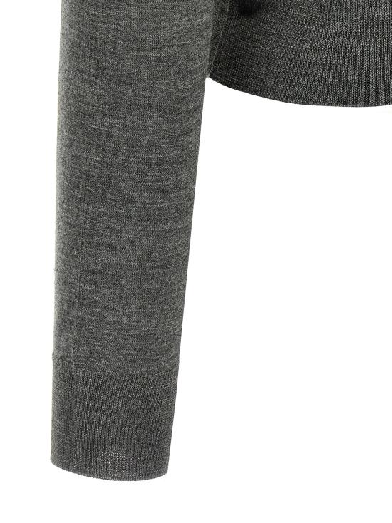 25FW 프라다 가디건 P25N50SOOO16SWF0480 Gray - PRADA